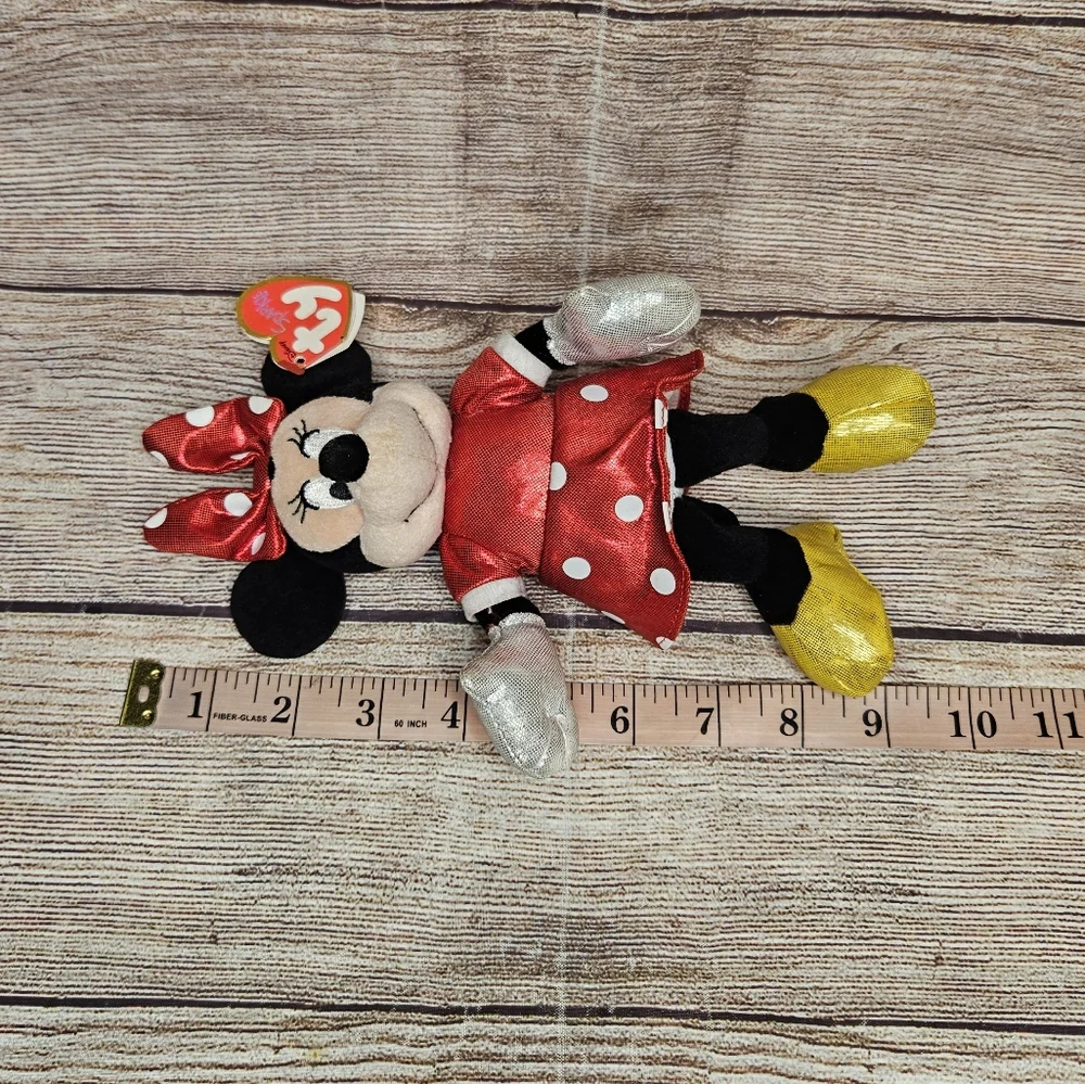 TY beanie babies Disney Minnie Mouse sparkle plush